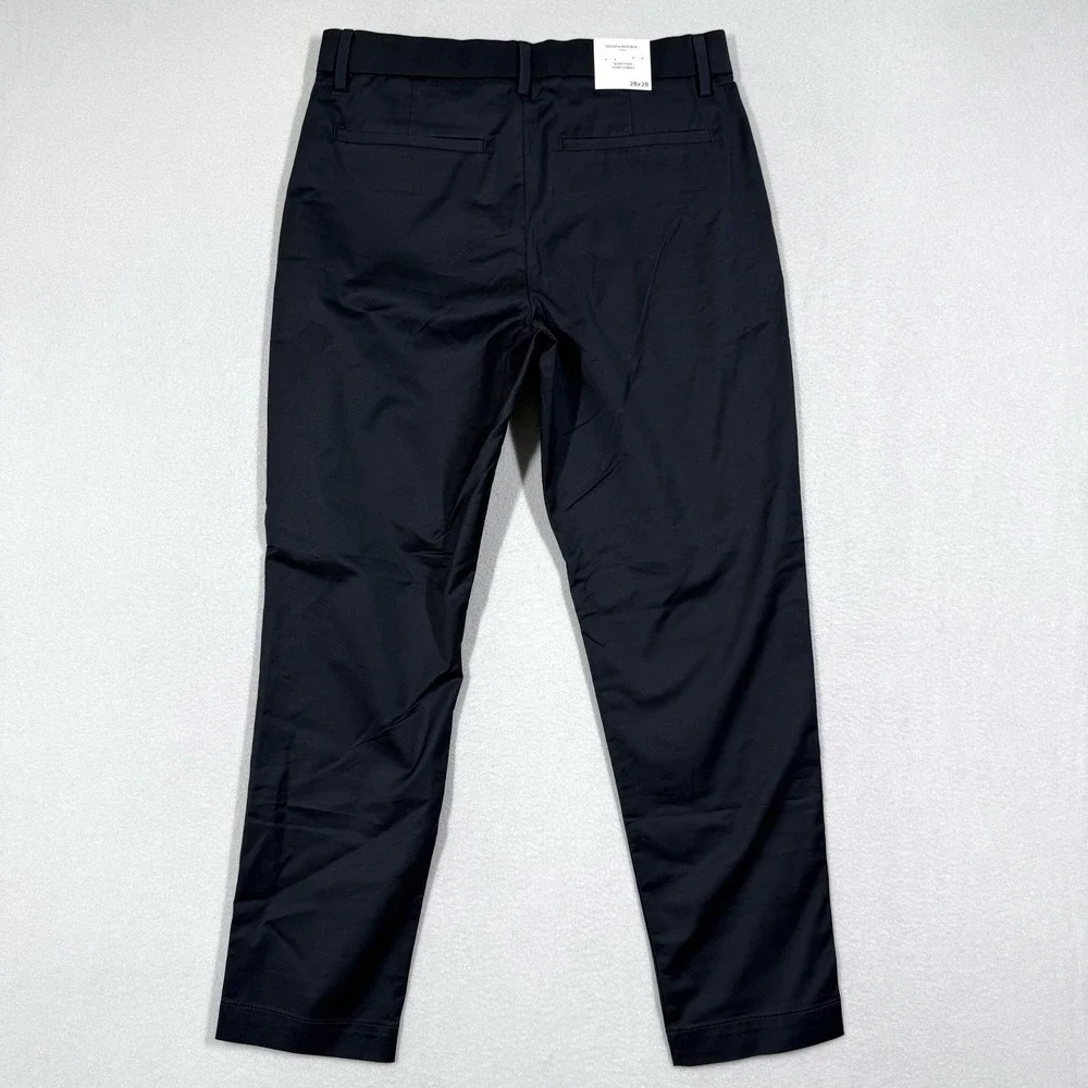 Banana Republic Pants Men 28x28 Slim Core Temp Chino Black Stretch Quick Dry NWT